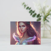 Kute Blue Eyed Fairy, magische schepsels Briefkaart (Staand voorkant)