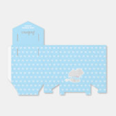Kute Blue Favor Box met Elephant Bedankdoosjes (Uitgevouwen)