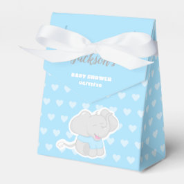 Kute Blue Favor Box met Elephant Bedankdoosjes