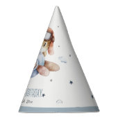 Kute Blue Fly Over Teddy Animal Planthday Feesthoedjes (Rechts)