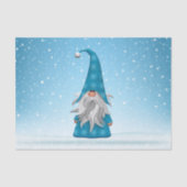 Kute Blue Gnome op sneeuw Tissuepapier (Voorkant)