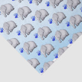 Kute Blue Heart ballonnen Elephant Baby Boy Shower Tissuepapier (Detail)