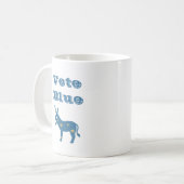 Kute Blue Heart Donkey STETE BLUE Koffiemok (Voorkant links)