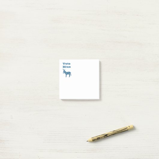 Kute Blue Heart Donkey STETE BLUE Post-it® Notes (Op bureau)