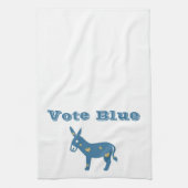 Kute Blue Heart Donkey STETE BLUE Theedoek (Verticaal)