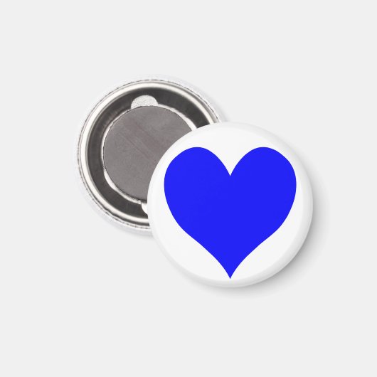 Kute Blue Heart Vorm Magneet (Voorkant / Achterkant)