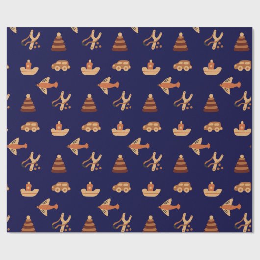 Kute blue Kinder Speelgoed auto-bakpapier Cadeaupapier (Vlak)