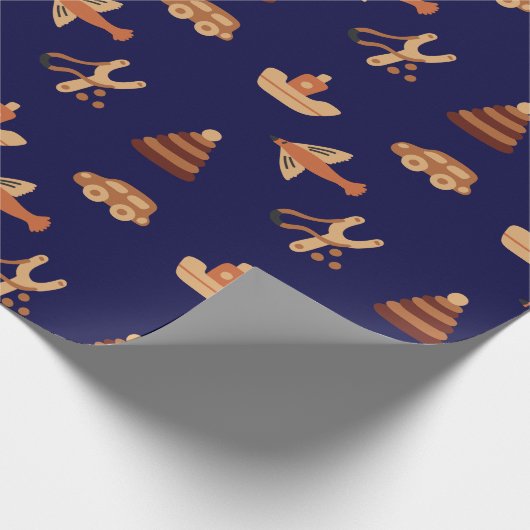 Kute blue Kinder Speelgoed auto-bakpapier Cadeaupapier (Hoek)