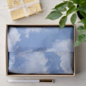 Kute Blue Sky met hartverscheurde wolken, Cheerful Tissuepapier (Geschenk)