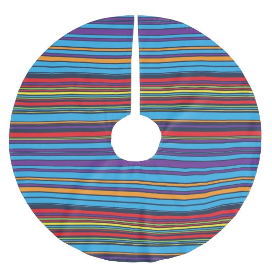 Kute blue violet strepen kerstboom rok (Voorkant)