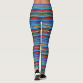 Kute blue violet strepen leggings (Achterkant)