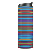 Kute blue violet strepen thermosbeker (Gedraaid links)
