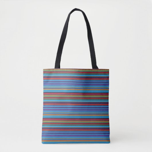 Kute blue violet strepen tote bag (Voorkant)
