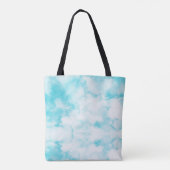 Kute blue waterverf kerstbomen Canvas tas (Achterkant)