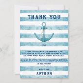 Kute Blue Waterverf Nautical Sailor Anchor Bedankkaart (Voorkant)