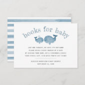 Kute Blue Waterverf Whale Books for Baby request Informatiekaartje (Voorkant / Achterkant)