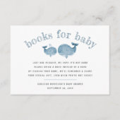 Kute Blue Waterverf Whale Books for Baby request Informatiekaartje (Voorkant)