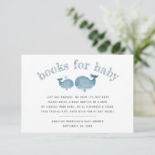 Kute Blue Waterverf Whale Books for Baby request Informatiekaartje (Staand voorkant)