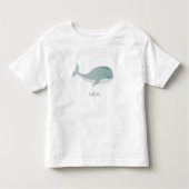 Kute Blue Whale met persoonlijke naam Kinder Shirts (Voorkant)