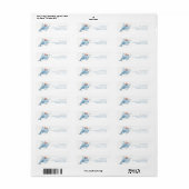 Kute Blue Whale Return Address Label (Full Sheet)