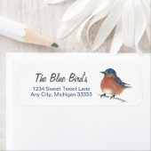 Kute Bluebird Art Label (Insitu)
