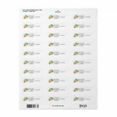 Kute Bluebird Bird Return Address Labels (Full Sheet)