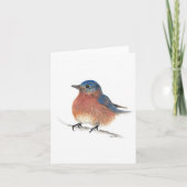 Kute Bluebird Waterverf Colored Pencil Art Kaart (Voorkant)