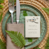 Kute  Bluebird Wedding Invitting Kaart