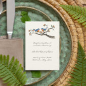 Kute  Bluebird Wedding Invitting Kaart