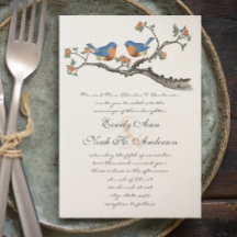 Kute Bluebird Wedding Invitting