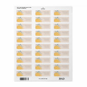 Kute Blush Peach Modern Lemon Fruity Bold Address Etiket (Full Sheet)