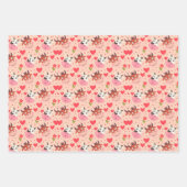 Kute Boerderij Bull Koe Wrapping Paper . Set van 3 (Voorkant)