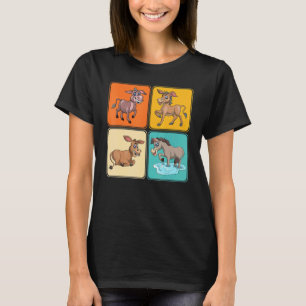 Kute Boerderij Dierlijke Pop Donkey 1 T-shirt