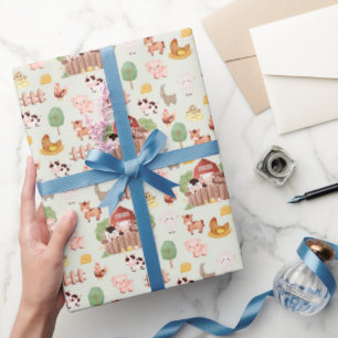 Kute-boerderijdieren Cadeaupapier
