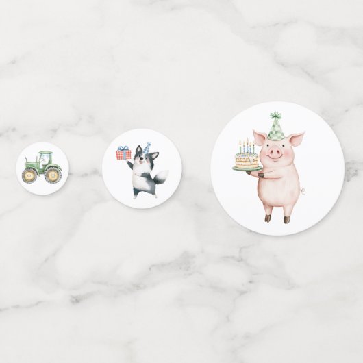 Kute-boerderijdieren Confetti (Voorkanten)