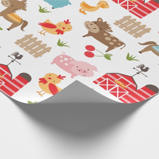 Kute boerderijdieren — Verpakkingspapier Cadeaupapier (Hoek)