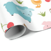 Kute boerderijdieren — Verpakkingspapier Cadeaupapier (Rol Hoek)