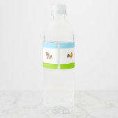 Kute-boerderijdieren Waterfles Etiket (Achterkant)