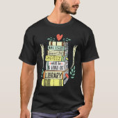 Kute Book Library Reader Librarian Design T-shirt (Voorkant)