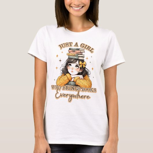 Kute Book Lover T-shirt (Voorkant)