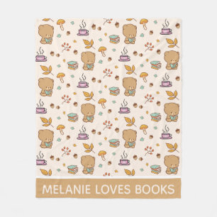 Kute Book Lovers Personalized Beer Pattern Fleece Deken