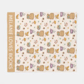 Kute Book Lovers Personalized Beer Pattern Fleece Deken (Voorkant (Horizontaal))