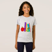 Kute bookworm leesster t-shirt (Voorkant volledig)