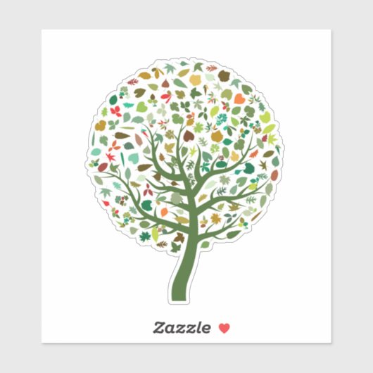 Kute boom van het leven sticker (Vel)