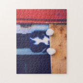 Kute border Collie Puppy Oil Painting Legpuzzel (Verticaal)