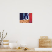 Kute border Collie Puppy Oil Painting Poster (Keuken)