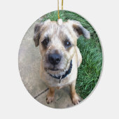 Kute border-doodsbanker keramisch ornament (Links)