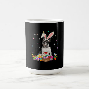 Kute Boston Terrier Easter Day Bunny Eggs Easter Koffiemok