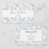 Kute botanische pasta laat Florist vallen Visitekaartje (Voorkant / Achterkant)