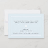 Kute BOY DANK JE Blue Glitter PHOTO Birth Aankondiging (Achterkant)